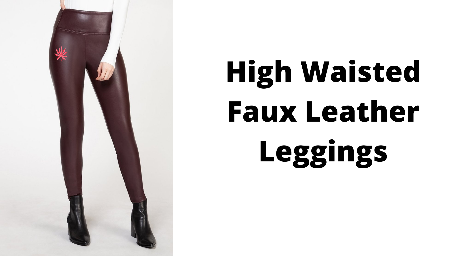 high waisted faux leather leggings