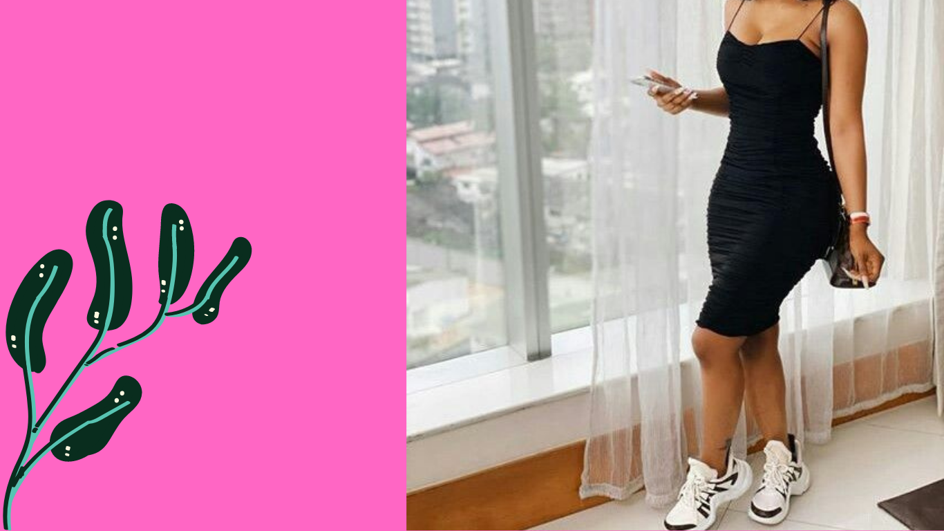 bodycon dress with sneakers outfit